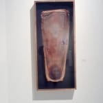 Daniel Goldstein Icarian IX Decline Title: Icarian IX Decline Dimensions: 63" x 28" x 6" Medium: leather, sweat, wood, copper, felt, plexiglas Courtesy Visual Aid and the Artist