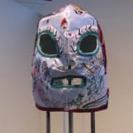 David Gerard Romero The Red Yacatecuhtli Lienzo (2009) Hand embroidered cloth, beads, metal armature, ink 6 feet 4 inches tall (detail)
