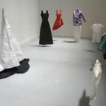 Irene Waters ECHOS (empty clothes hang on show) (2008) Hand made paper Dimensions variable (Installation view)