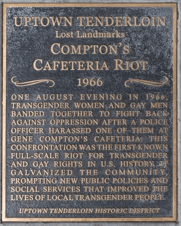 Compton's Cafe Historical marker